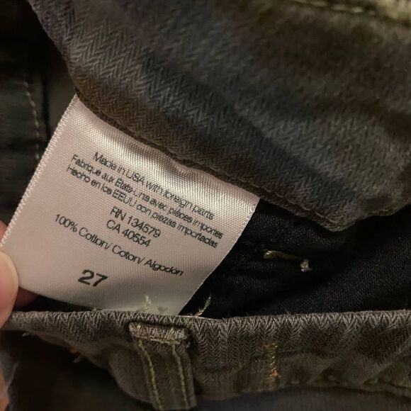 Sundry Red Ribbon Striped Trim Camo Jogger Pants Green Size 27 - Picture 3 of 4